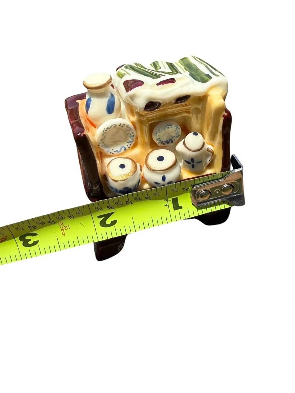 Vintage Miniature Kitchen Cupboard Trinket Box Porcelain Hutch Keepsake Limoges